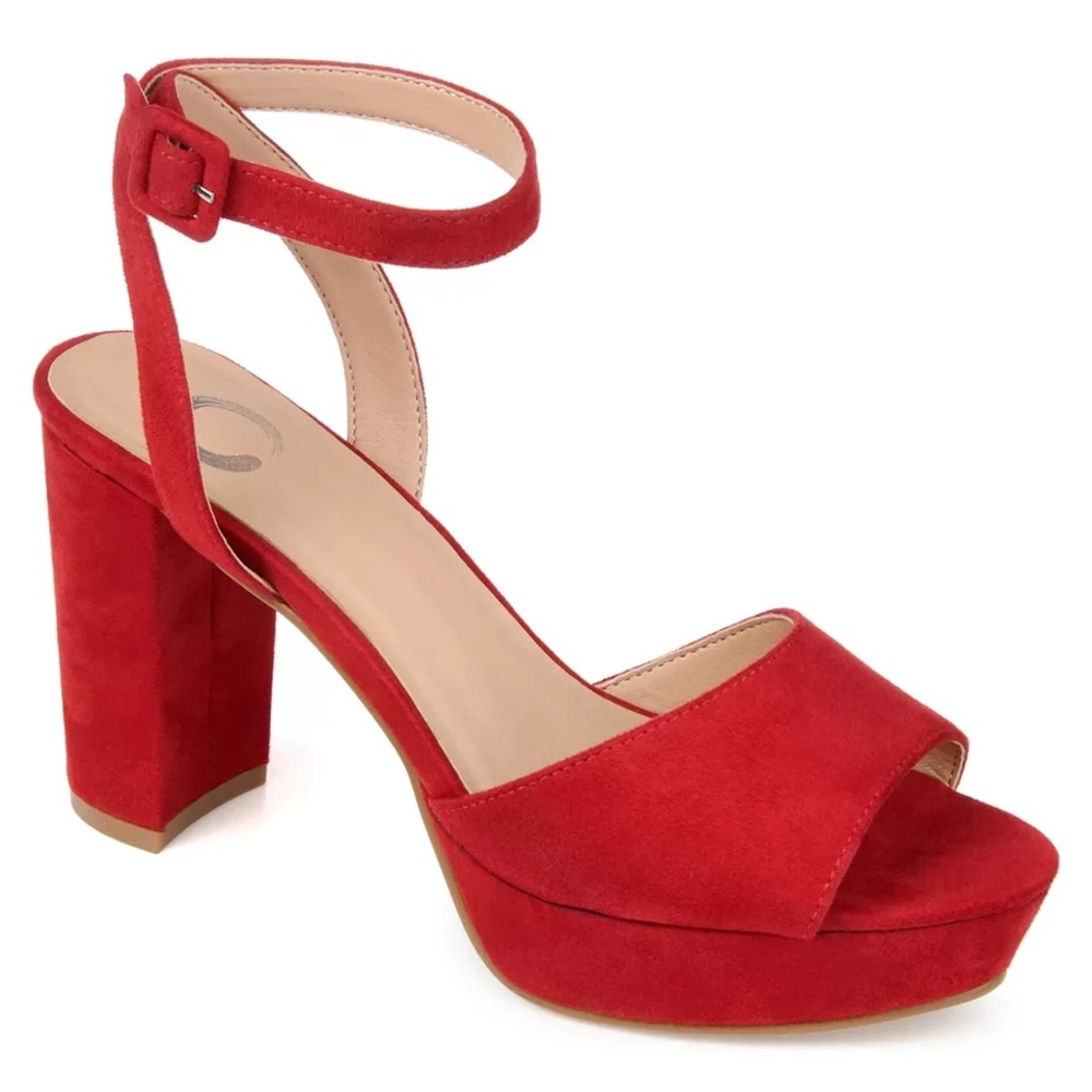 Red Nairri Platform Journey Collection Heels